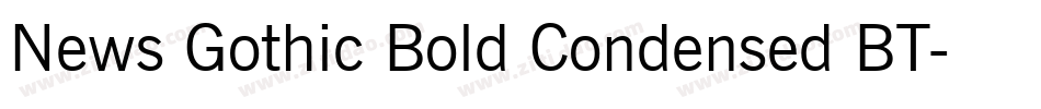 News Gothic Bold Condensed BT字体转换